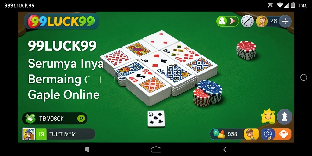 Tampilan gameplay Gaple yang menarik di 99LUCK99.