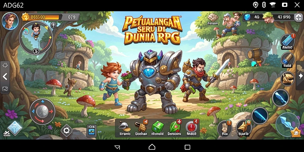 Tampilan gameplay seru di dunia RPG ADG62.