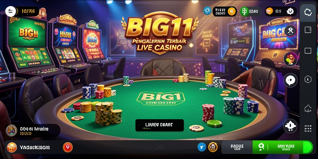 Tampilan menarik dari gameplay Live Casino BIG11 yang memukau.