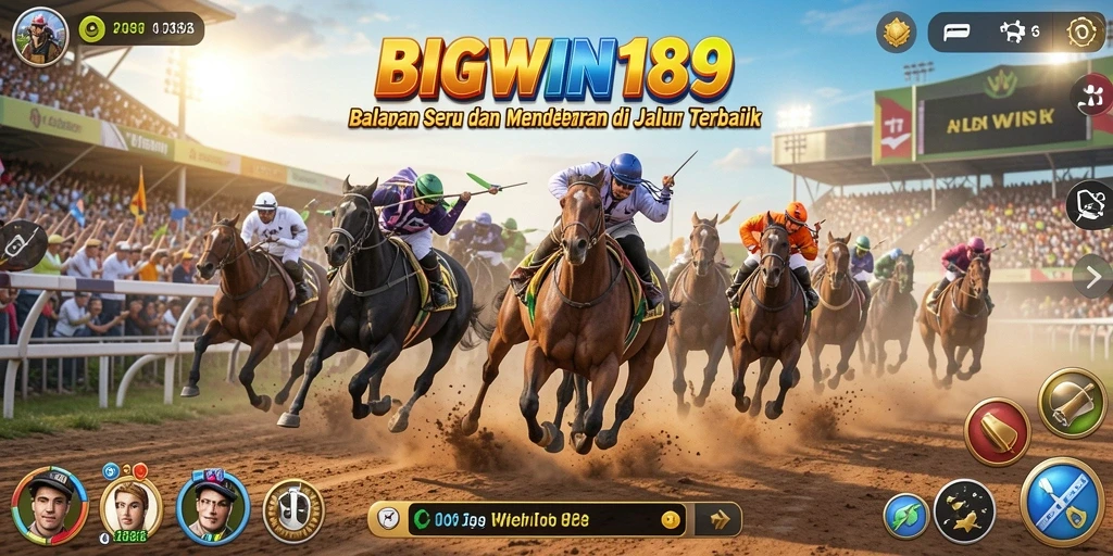 Tampilan gameplay BIGWIN189 yang mendebarkan dalam balapan.