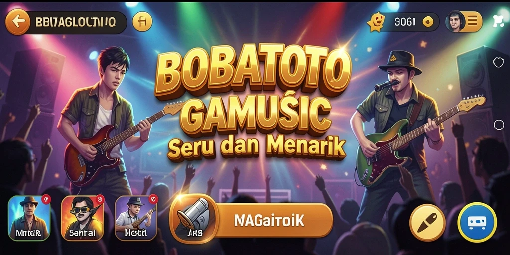 Tampilan gameplay <strong>BOBATOTO</strong> saat pemain menikmati musik.