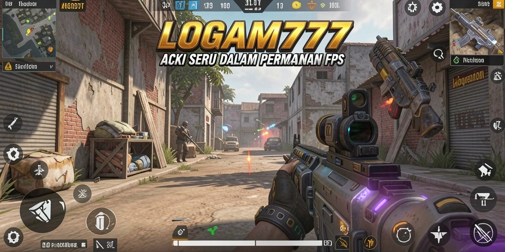 Tangkapan layar gameplay LOGAM777 menampilkan aksi tembak-menembak yang intens.