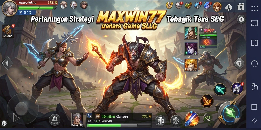 Tangkapan layar gameplay dari MAXWIN77 menampilkan aksi pertempuran yang mendebarkan.