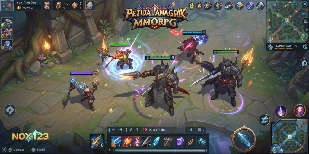 Gameplay menakjubkan di dunia MMORPG dengan aksi dan petualangan.