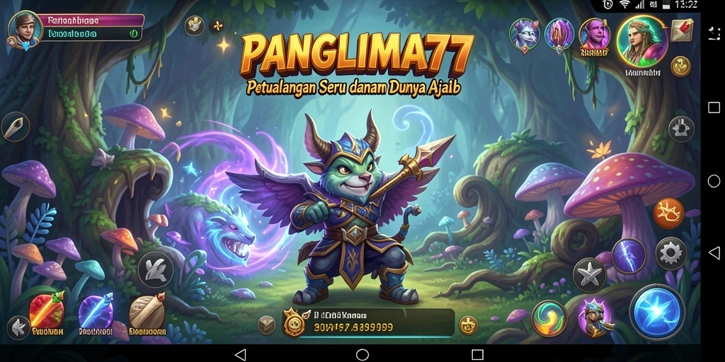 Screenshot utama PANGLIMA77 menampilkan petualangan mendebarkan di dunia fantastis.