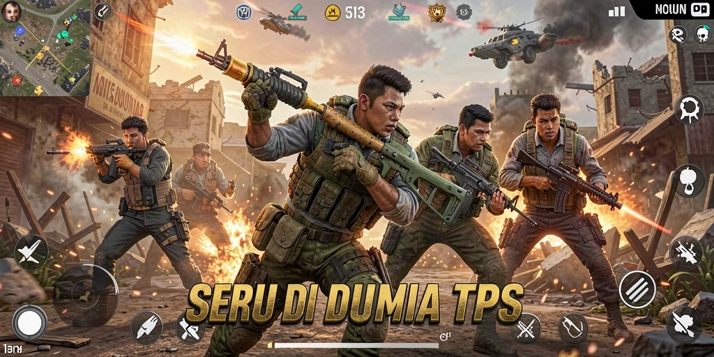 Screenshot utama S13 menampilkan aksi mendebarkan dalam pertempuran TPS.