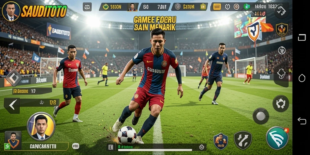 Screenshot gameplay seru dari SAUDITOTO yang menampilkan aksi di lapangan.