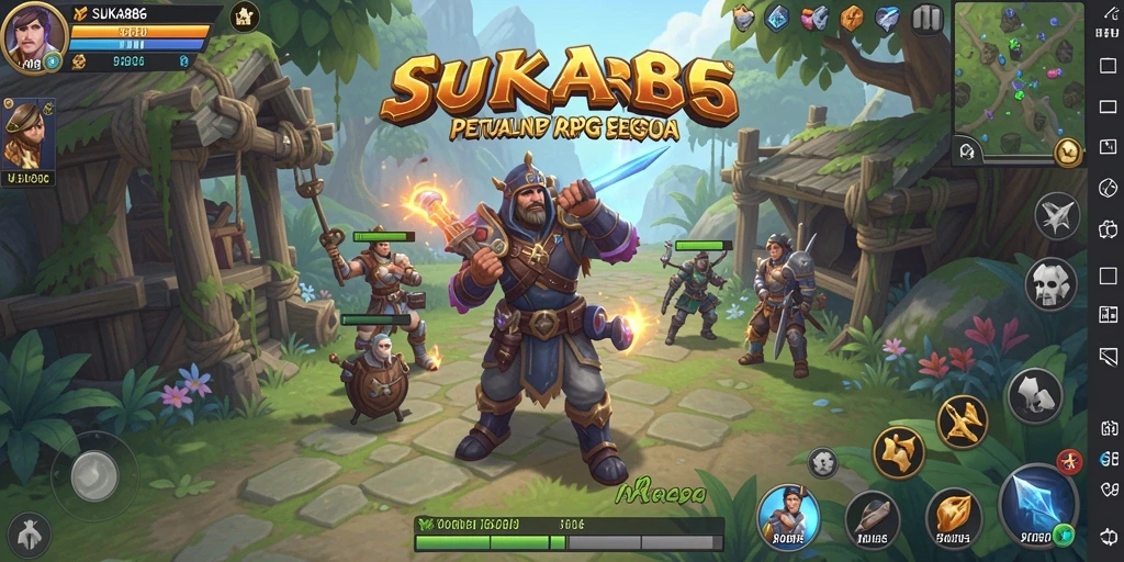 Tampilan gameplay RPG epik dalam SUKA86 yang mendebarkan.