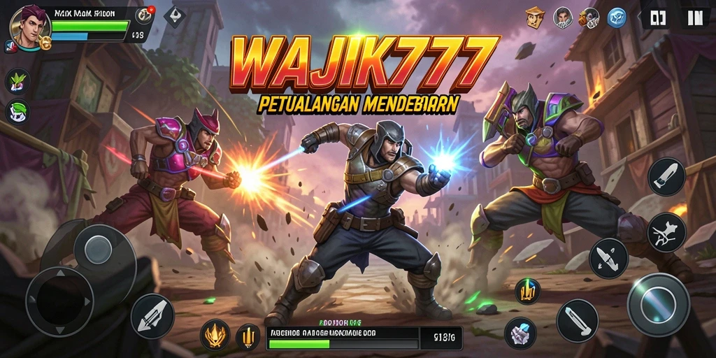 Tangkapan layar menunjukkan adegan pertempuran yang mendebarkan dalam WAJIK777.